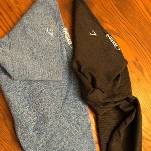 Gymshark seamless blueberry charcoal capri